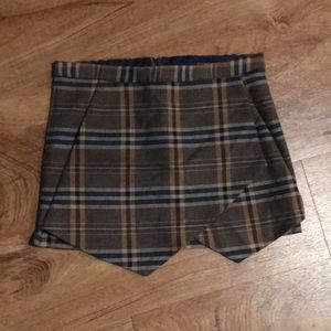 Zara mini checked skirt XS